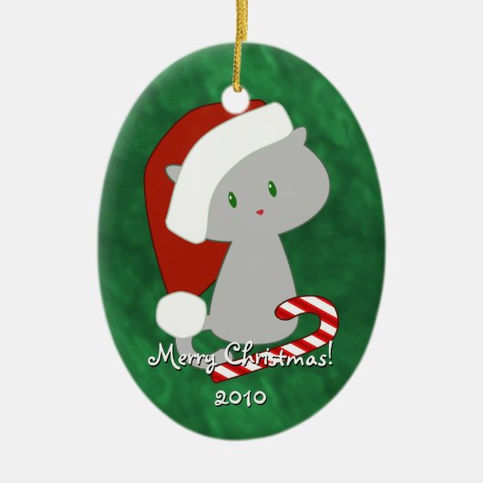 Kerstmis Kitten Ornament (Voorkant)