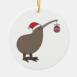 Kerstmis Kiwi Keramisch Ornament