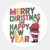 Kerstmis, Klassieke Round Sticker (Voorkant)