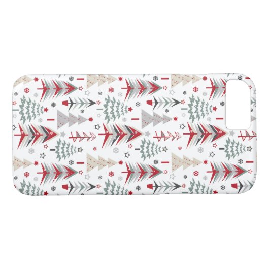 Kerstmis, kleurrijk, kerstboom, rood, groen Case-Mate iPhone case (Achterkant (Horizontaal))
