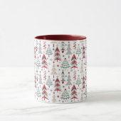 Kerstmis, kleurrijk, kerstboom, rood, groen mok (Midden)