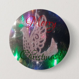 Kerstmis Knop Ronde Button 7,6 Cm