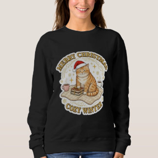 Kerstmis Knus Winter Katten Boekliefhebber T-Shirt