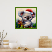 Kerstmis Koala 2 Poster (Keuken)
