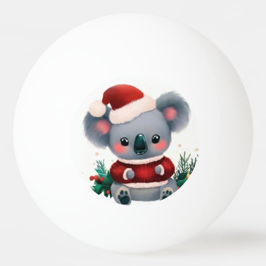 Kerstmis Koala (3) Pingpongballen (Voorkant)