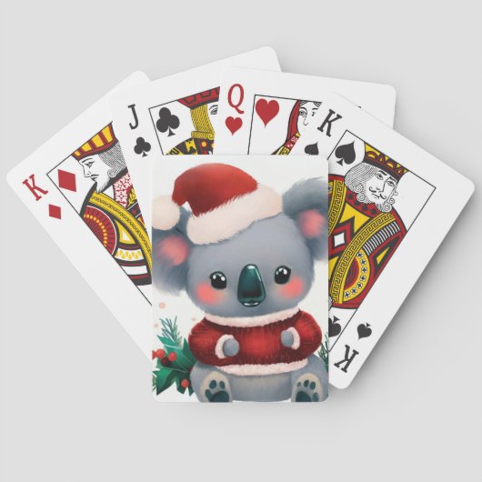Kerstmis Koala (3) Pokerkaarten (Achterkant)