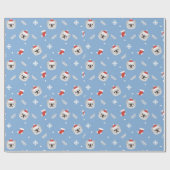 Kerstmis Koala Beer Pattern Cadeaupapier (Vlak)