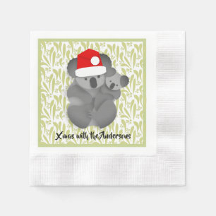 Kerstmis Koala en Joey Servet