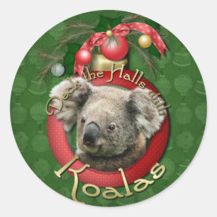 Kerstmis - Koalas - Dek de zalen Ronde Sticker