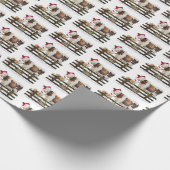 Kerstmis Koe en Kalf In Sneeuw Cadeaupapier (Hoek)