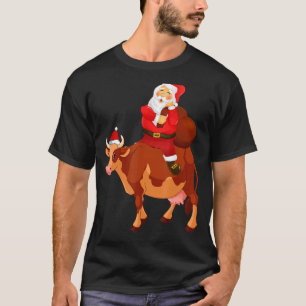 Kerstmis Koe Kerstmis Pajama Kinder Tieners T-shirt