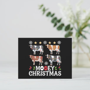 Kerstmis Koe Liefhebber Vakantie Boerderij Boer Feestdagenkaart