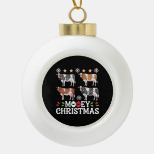 Kerstmis Koe Liefhebber Vakantie Boerderij Boer Keramische Bal Ornament