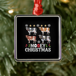 Kerstmis Koe Liefhebber Vakantie Boerderij Boer Metalen Ornament