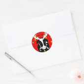 Kerstmis Koe sticker (Envelop)