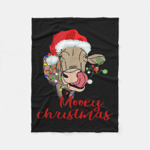 Kerstmis Koe T Shirt Vaars Boer Xmas Cadeau Fleece Deken