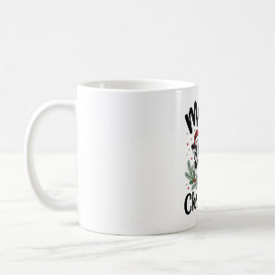 Kerstmis Koe Vintage Gravure Shirt Ontwerp Koffiemok