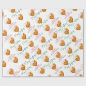 Kerstmis Koekje Patroon Script Cadeaupapier (Vlak)