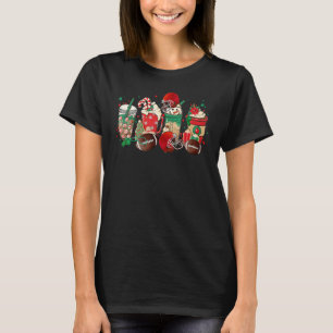 Kerstmis Koffie Voetbal Wedstrijd Dag Koffie Drank T-shirt