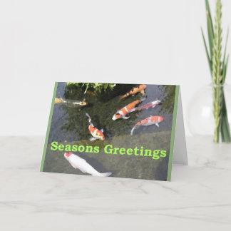 Kerstmis Koi Feestdagen Kaart