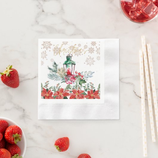 Kerstmis Kom naar ons, Rode Decoratie Servet (Insitu)