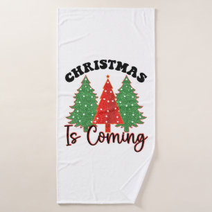 Kerstmis komt eraan badhanddoek