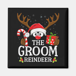 Kerstmis komt overeen met de bruidegom rendierfami magneet