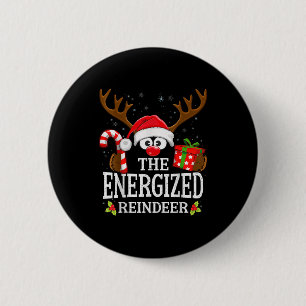 Kerstmis komt overeen met de geactiveerde rendierf ronde button 5,7 cm