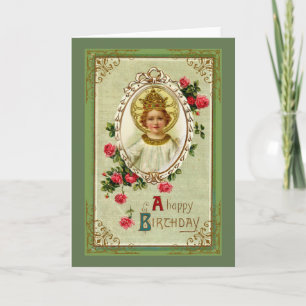 Kerstmis Koning Christus Verjaardag Kind Jezus Roz Kaart