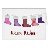 Kerstmis Kousen Kaart (Voorkant Horizontaal)