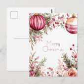 Kerstmis Kranz Kerstdag Kaart (Voorkant / Achterkant)
