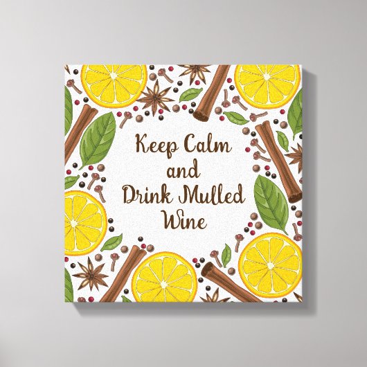 Kerstmis kruidnaglinsterg drank kruidig canvas afdruk (Voorkant)