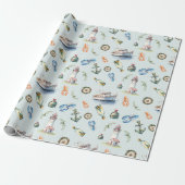 Kerstmis Kust Wrap Papier (Uitgerold)