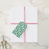 Kerstmis | Kute kerstboomstructuur Cadeaulabel (Met Touw)