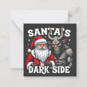 Kerstmis Kwaadaardige Kerstman Krampus Notitiekaartje