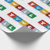 Kerstmis Kwanzaa Hanukkah Solstice Yuletide Cadeaupapier (Hoek)