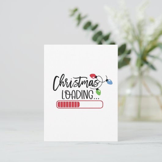 Kerstmis Laadt Xmas Lichtjes Feestdagenkaart (Staand voorkant)