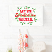 Kerstmis laat de feestdagen beginnen spandoek (Insitu)