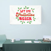 Kerstmis laat de feestdagen beginnen spandoek (Beurs)