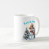 Kerstmis Laat het Sneeuwsneeuwman Mok 11oz (Voorkant rechts)