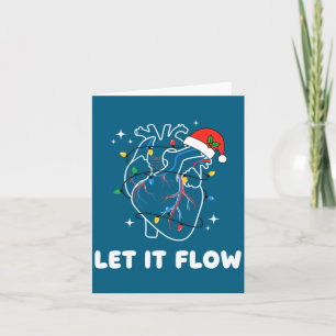 Kerstmis Laat het stromen Cardiale Hart Grappige V Kaart