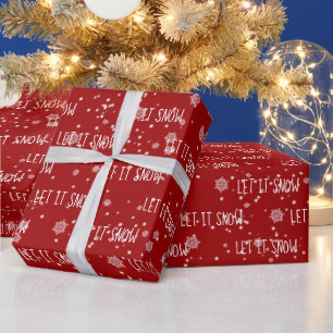 Kerstmis LAAT IT-tekst en sneeuwvlokken Cadeaupapier
