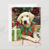 Kerstmis - Labrador - Buck Feestdagenkaart (Voorkant / Achterkant)