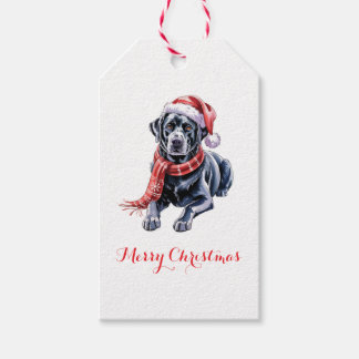 Kerstmis Labrador Cadeaubijslab Cadeaulabel