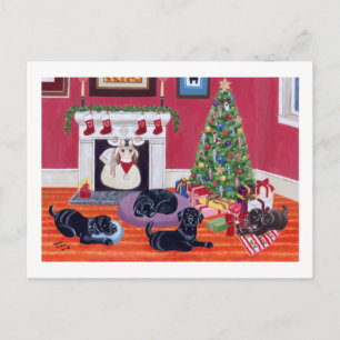 Kerstmis Labradors Feestdagenkaart