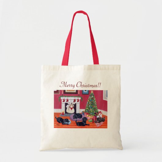 Kerstmis Labradors Tote Bag (Voorkant)
