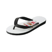 Kerstmis lachend rendiergezicht kinder teenslippers (Schuin)