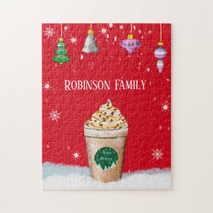 Kerstmis Latte Met Vintage Ornament Naam Legpuzzel