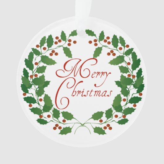 Kerstmis Laurier Ornament (voorkant)