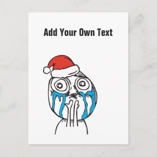 Kerstmis Le Me Memes Huilende Aangepaste tekst BEW Feestdagenkaart